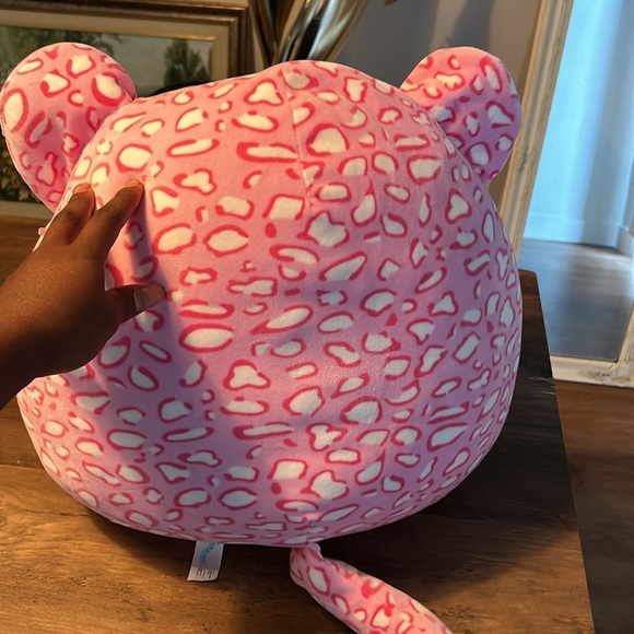LARGE/giant Squishmallows valentine - Cheetah Print - Pink&white style - Picture 3 of 4